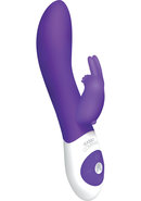 The Rotating Rabbit Rechargeable Silicone Vibrator - Purple